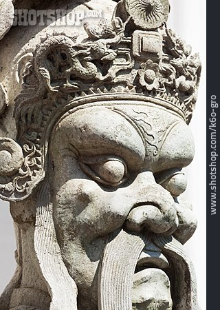 
                Statue, Krieger, Wat Pho                   