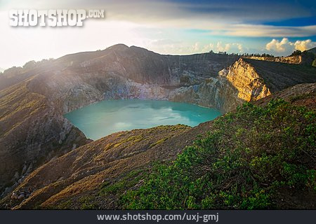 
                Krater, Kratersee, Indonesien, Flores, Kelimutu                   