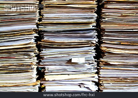 
                Archiv, Dokumente, Aktenstapel, Papierstapel                   