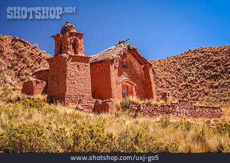 
                Ruine, Kapelle, Bolivien, Andenhochland                   