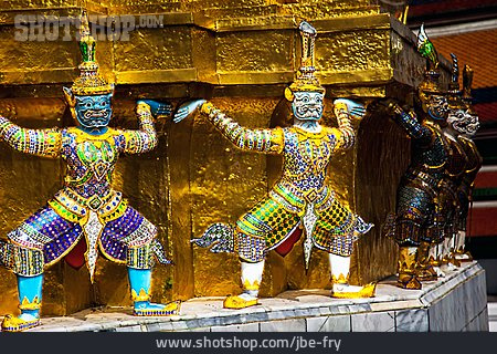 
                Bangkok, Königspalast, Tempelwächter                   