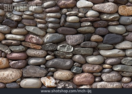
                Steinmauer, Kieselsteine                   