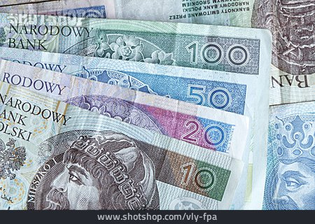 
                Geldscheine, Zloty, Polnische Währung                   
