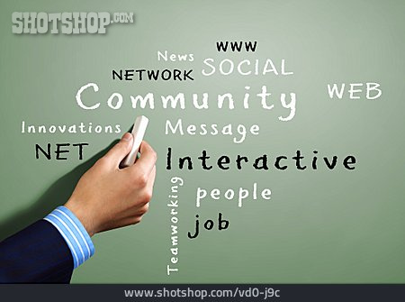 
                Mobile Kommunikation, Internet, Social Network, Wortwolke                   