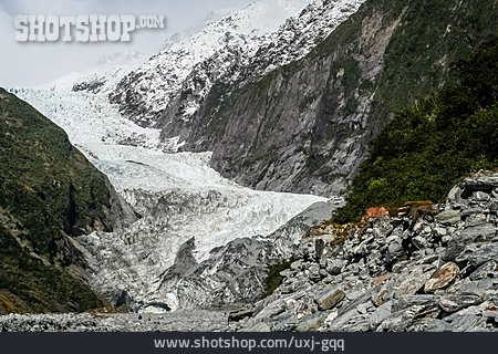 
                Gletscherschmelze, Westland-nationalpark, Talgletscher                   