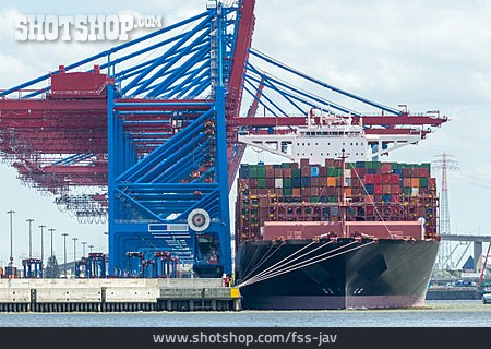 
                Frachtschiff, Containerschiff, Containerhafen                   