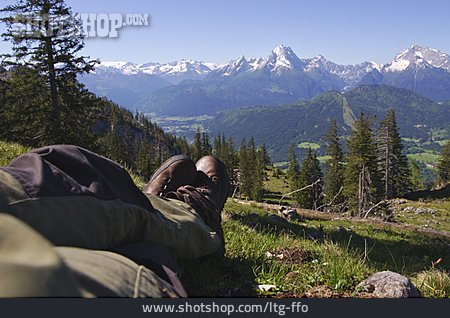 
                Wanderer, Berchtesgadener Alpen                   