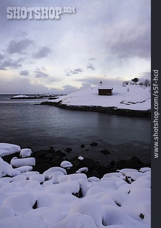 
                Winterlandschaft, A, Norwegen, Lofoten                   