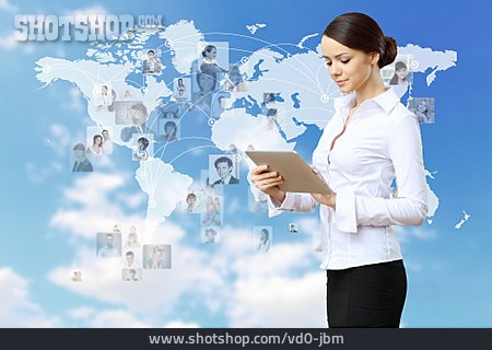 
                Business, Online, Kontakte, Weltkarte, User, Soziales Netzwerk                   