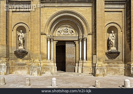 
                Romanik, Eingangsportal, Pfarrkirche, Uzès, Saint-théodorit                   