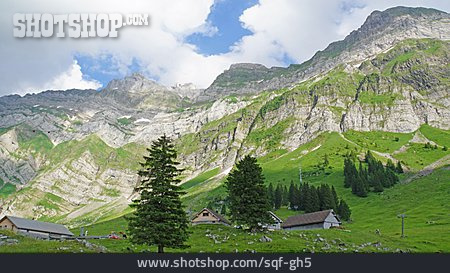 
                Bergwelt, Appenzeller Alpen, Bergkulisse                   