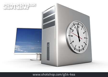 
                Computer, Rechner, Zeitdruck, Arbeitszeit, Workflow                   