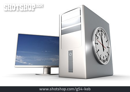 
                Computer, Rechner, Zeitdruck, Arbeitszeit, Workflow                   