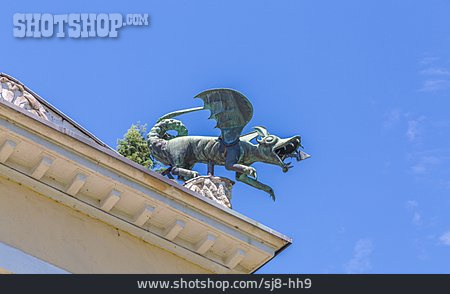 
                Statue, Drache, Drachenhaus                   