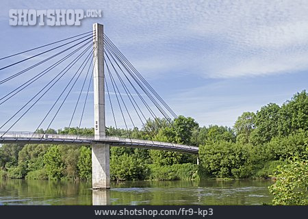 
                Brücke, Fußgängerbrücke, Donau, Bad Abbach                   