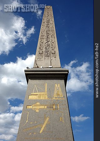 
                Hieroglyphen, Place De La Concorde, Obelisk Von Luxor                   