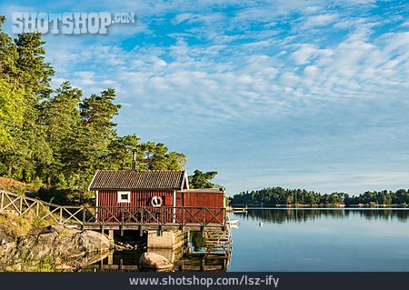 
                Schweden, Holzhütte, Lidingö                   