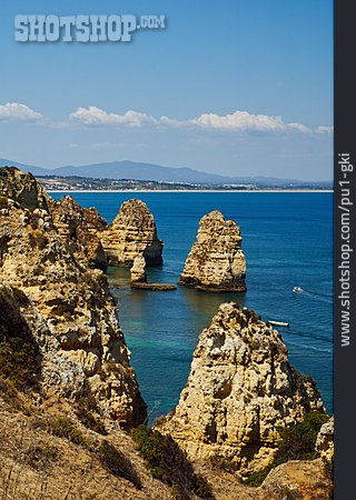 
                Felsenküste, Algarve, Lagos, Praia De Camilo                   