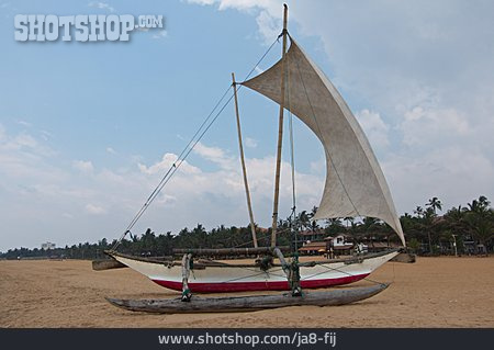 
                Strand, Segelboot, Negombo                   