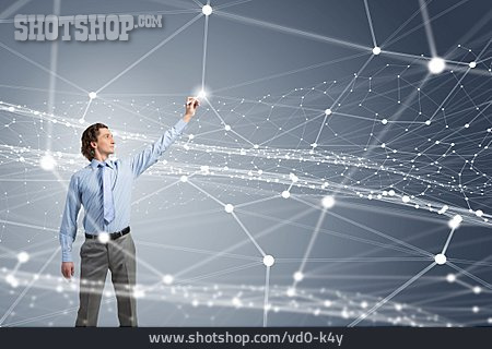 
                Businessman, Connect, Network, Networked, Interface, Web                   