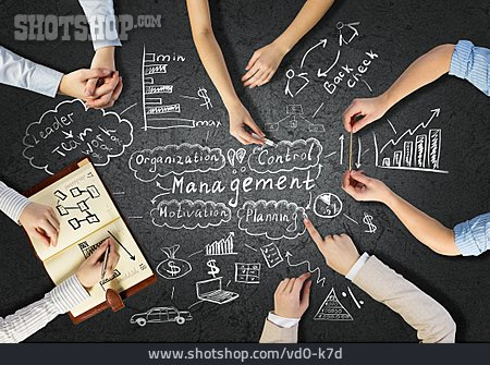 
                Teamarbeit, Management, Brainstorming                   