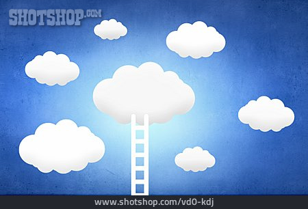 
                Wolken, Leiter, Erfolgsleiter                   