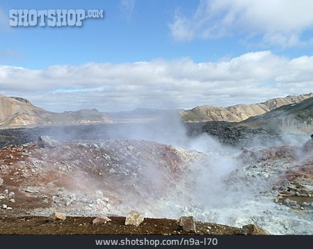 
                Island, Heiße Quelle, Vulkanisch                   