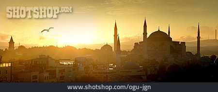 
                Sonnenlicht, Moschee, Istanbul, Hagia Sophia                   