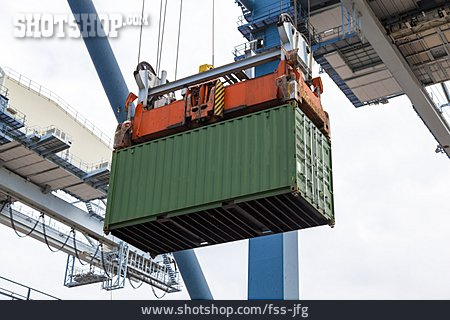 
                Container, Beladen, Containerterminal                   