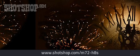 
                Feuerwerk, Neujahr, Mitternacht                   