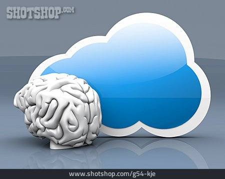 
                Gehirn, Künstliche Intelligenz, Cloud                   