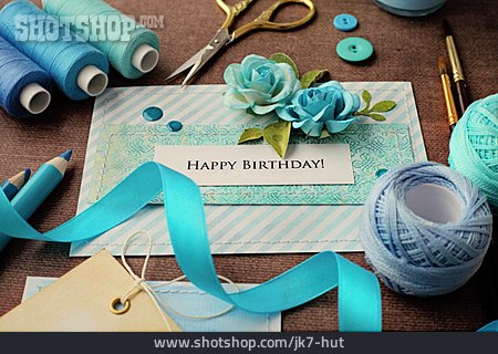 
                Basteln, Happy Birthday, Geburtstagskarte                   