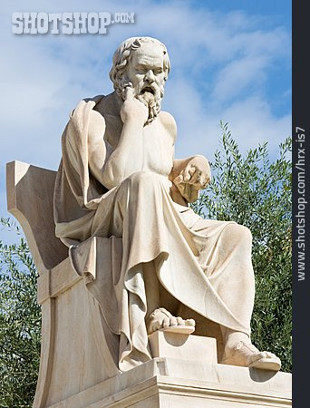 
                Statue, Philosoph, Sokrates                   