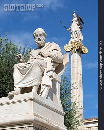 
                Statue, Athen, Platon, Athena                   