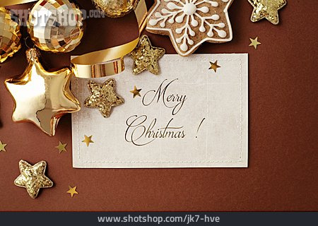 
                Weihnachtsdekoration, Weihnachtskarte, Merry Christmas                   