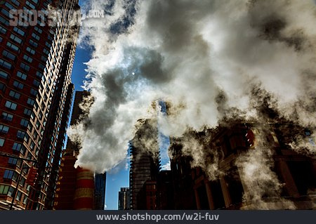 
                New York, Manhattan, Luftverschmutzung                   