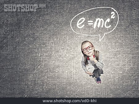 
                Schülerin, Relativitätstheorie, E=mc2                   