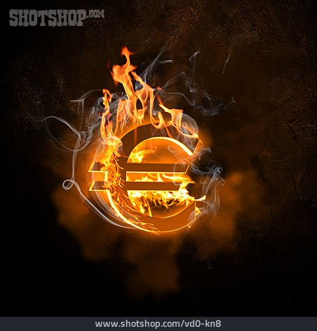 
                Euro, Feuer, Brennen, Eurozeichen                   