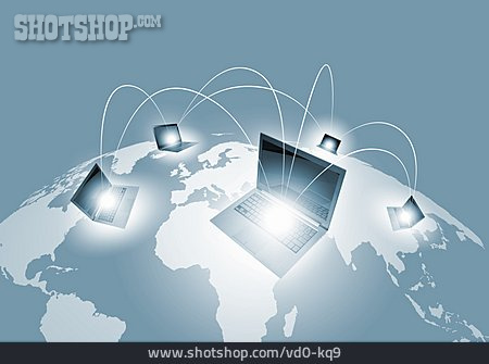 
                Computer, Netzwerk, Datentransfer, Datenverbindung                   