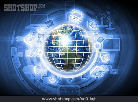 
                Global, Digital, Online, Datentransfer, Organisieren                   