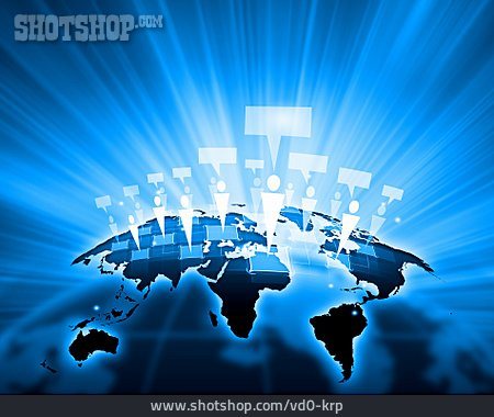 
                Globalisierung, Sprechblase, User, Soziales Netzwerk                   