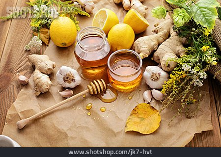 
                Honig, Hausmittel, Ingwer, Alternative Medizin, Zitrone                   