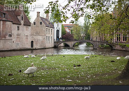 
                Kanal, Mittelalterlich, Brügge                   