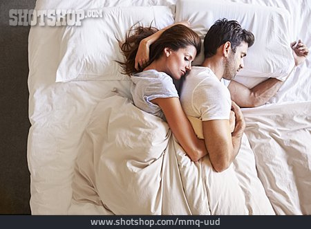 
                Couple, Happy, Embracing, Sleeping Position                   