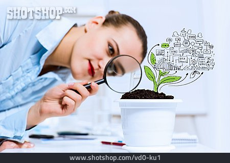 
                Growth, Watching, Ideas, Magnifying Glass, Examining                   