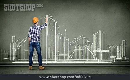 
                Gebäude, Wohnungsbau, Architekt, Konstruieren                   