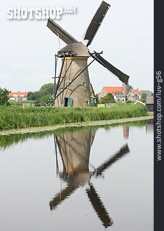 
                Windmühle, Kinderdijk, Windpumpe                   