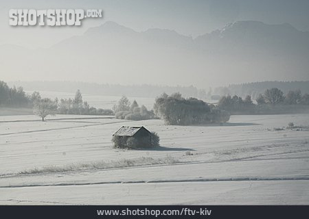 
                Winterlandschaft, Nebelig, Berchtesgadener Land                   