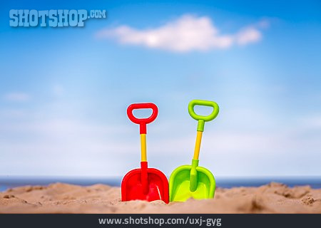 
                Strand, Urlaub, Sommerferien, Sandspielzeug                   