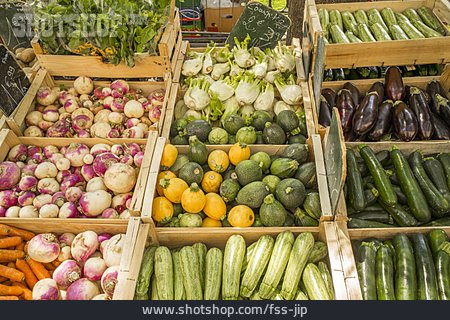 
                Gemüse, Marktstand, Gemüsemarkt                   